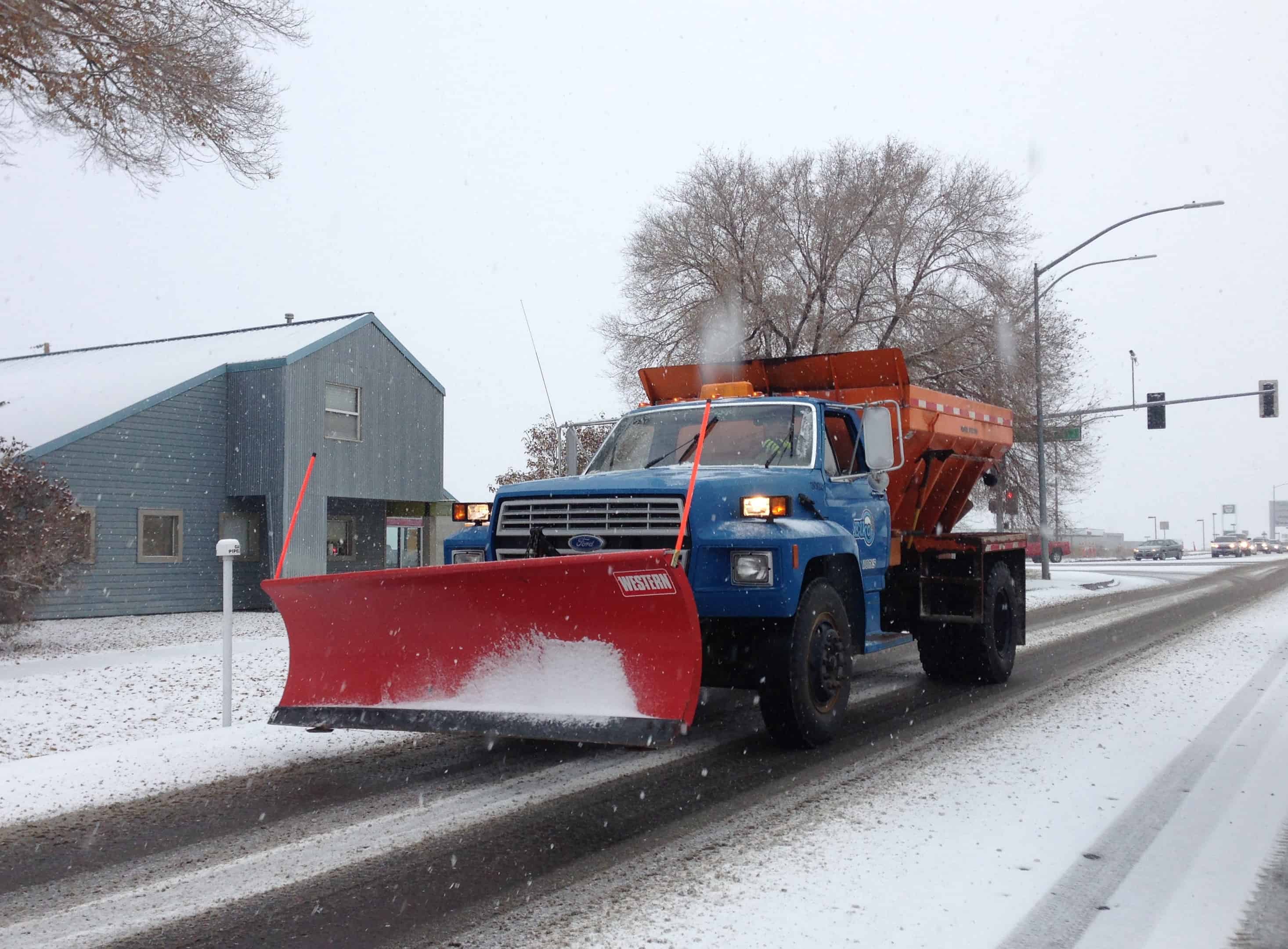 Patrick's Mobile snow plow truck clearing London Ontario streets