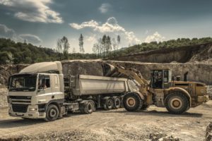 Truck on construction site