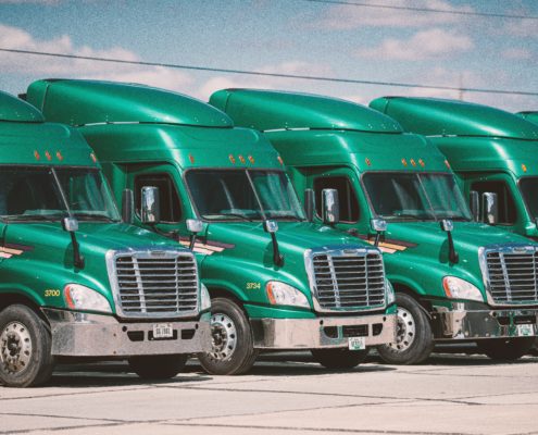 fleet of semi trucks